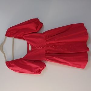 Anthropologie Maeve Puff Sleeved Sweetheart Mini Dress